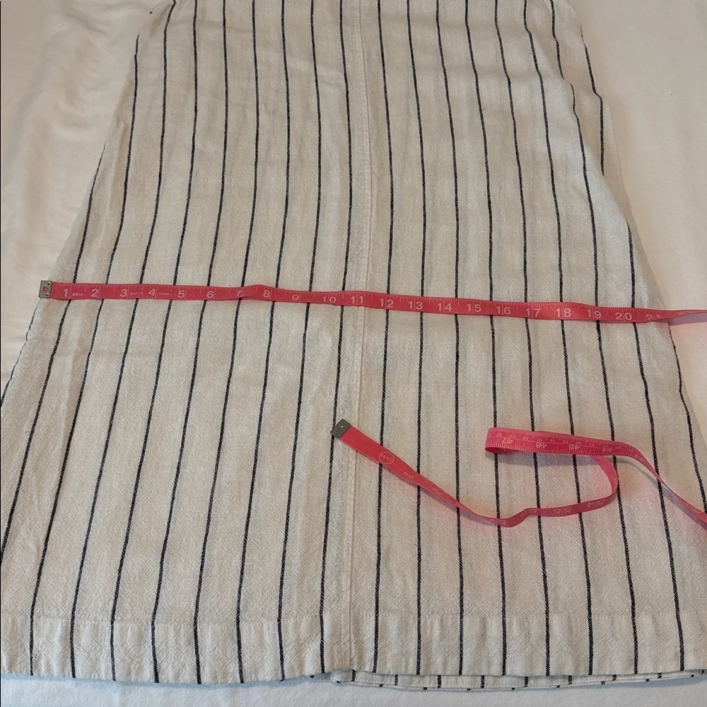 Philosophy Linen Stripe Shift Dress White Black Coastal Euro Summer Minimalist - Picture 15 of 15